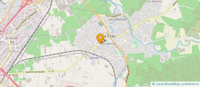 localisation de l'entreprise ASSU COURTAGE  LA CRAU