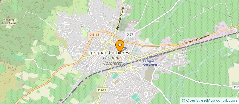 localisation de l'entreprise ASSUD COURTAGE  LEZIGNAN-CORBIERES