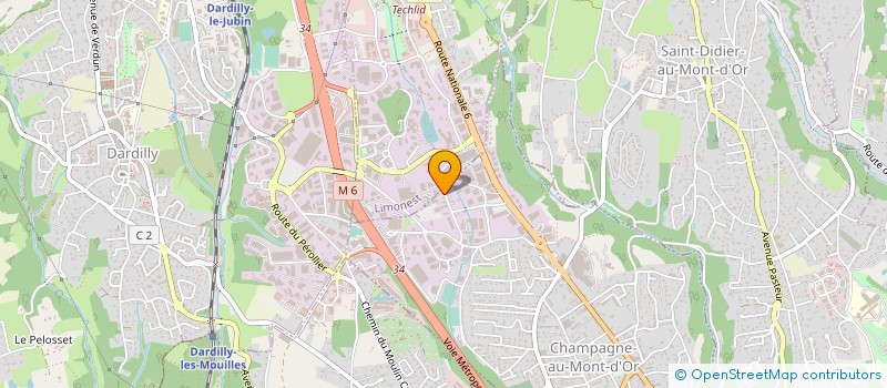 localisation de l'entreprise ASSUR&SENS  CHAMPAGNE-AU-MONT-D'OR