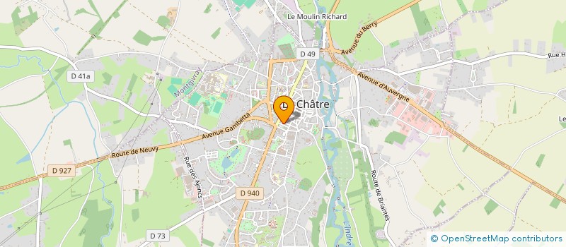 localisation de l'entreprise ASSURA COURTAGE à LA CHATRE