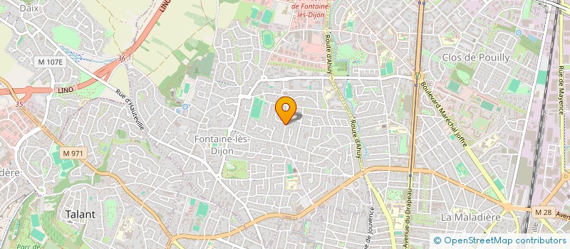 localisation de l'entreprise ASSURANCE BOURGOGNE COURTAGE  FONTAINE-LES-DIJON