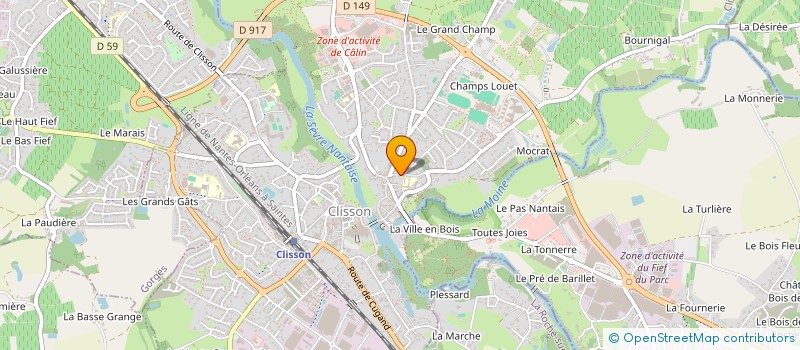localisation de l'entreprise ASSURANCE CABINET TRESSE à CLISSON