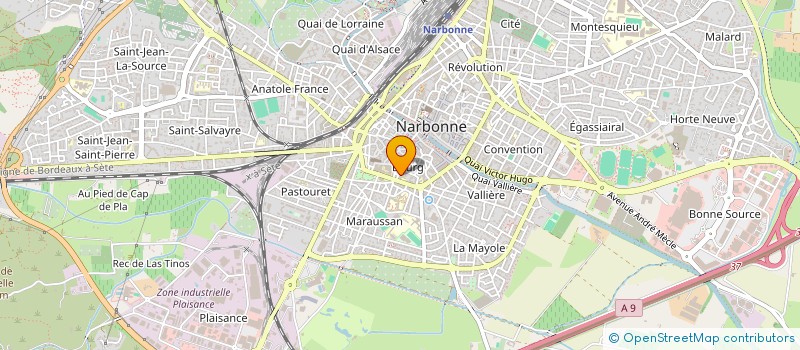 localisation de l'entreprise ASSURANCE COURTAGE  NARBONNE