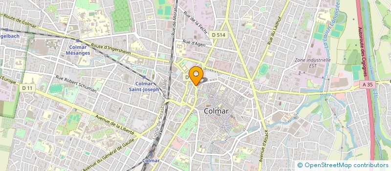 localisation de l'entreprise ASSURANCE COURTAGE PEZZOLI  COLMAR