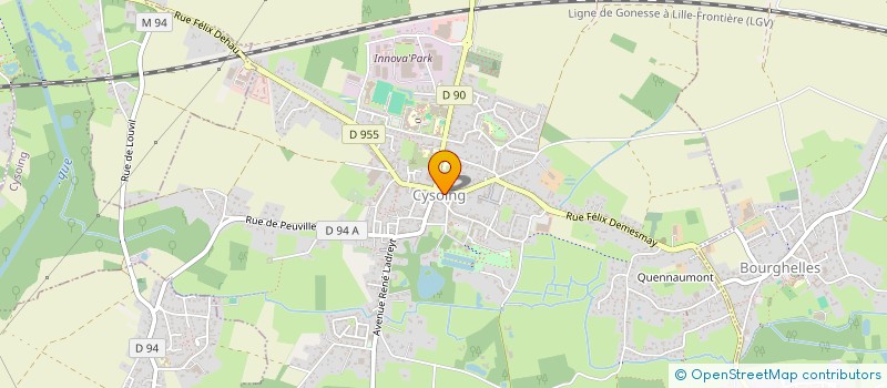 localisation de l'entreprise ASSURANCES ALAIN ET FRANCK LEGLAND  CYSOING