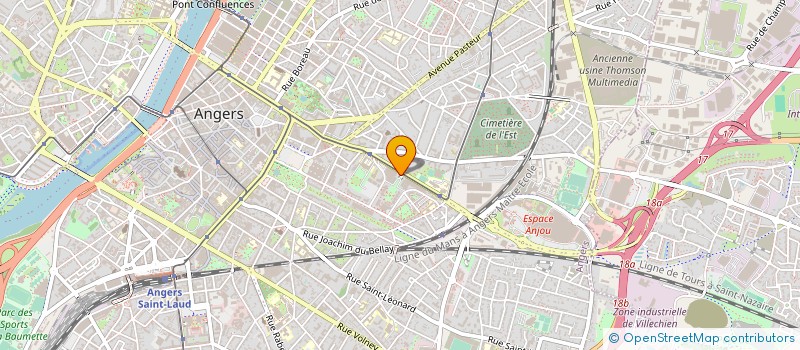 localisation de l'entreprise ASSURANCES ANJOU COURTAGE à ANGERS