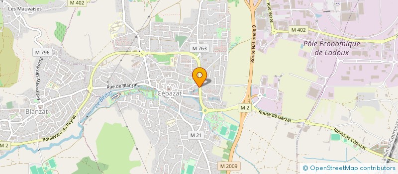 localisation de l'entreprise ASSURANCES CHANSEAUME AUVERGNE  CEBAZAT