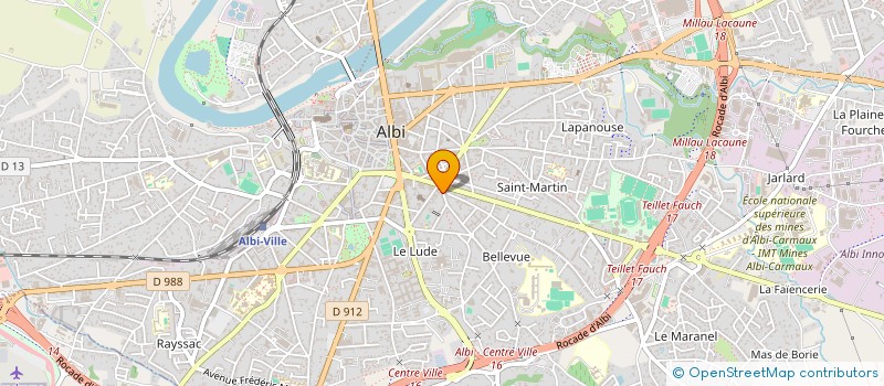 localisation de l'entreprise ASSURANCES COURTAGE CONSEILS à ALBI