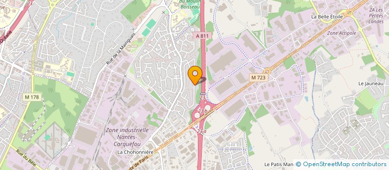 localisation de l'entreprise ASSURANCES COURTAGE ET FINANCES   A.C.F.  CARQUEFOU