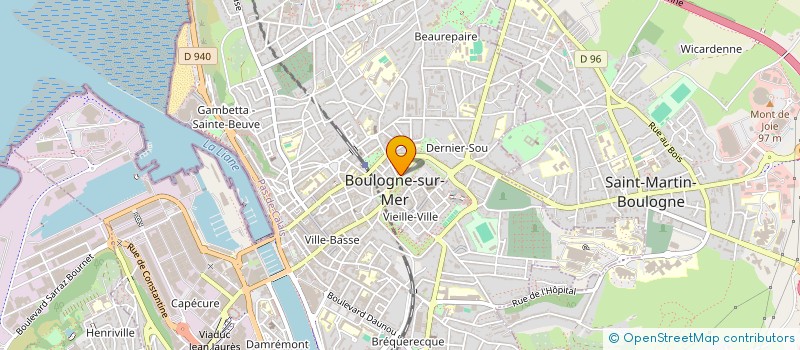 localisation de l'entreprise ASSURANCES COURTAGE WATRIN - DESAEGHER à BOULOGNE-SUR-MER