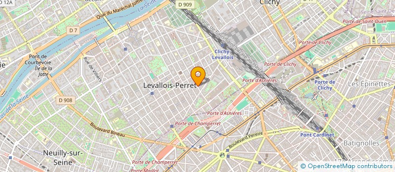 localisation de l'entreprise ASSURANCES COURTAGES à LEVALLOIS-PERRET