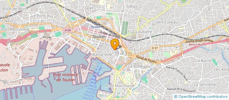 localisation de l'entreprise ASSURANCES COURTAGES DEVELOPPEMENTS à TOULON