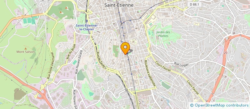 localisation de l'entreprise ASSURANCES DUVERGER  SAINT-ETIENNE