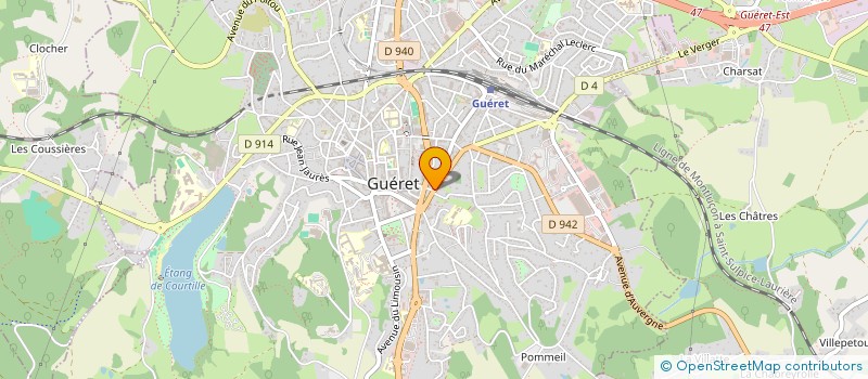 localisation de l'entreprise ASSURANCES EIRL FRANCOIS GRUAU ET EIRL NICOLAS MOREAU à GUERET