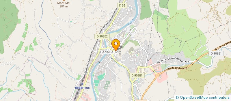 localisation de l'entreprise ASSURANCES ET PATRIMOINE  BEDARIEUX