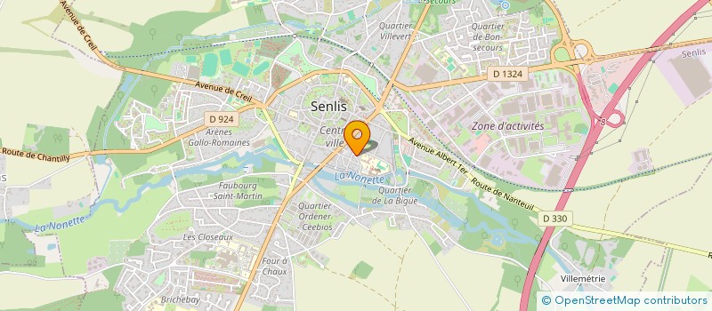 localisation de l'entreprise ASSURANCES - FINANCEMENTS - COURTAGE  SENLIS