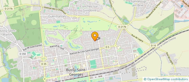 localisation de l'entreprise ASSURANCES GMS à BUSSY-SAINT-GEORGES