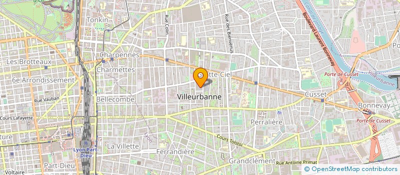 localisation de l'entreprise ASSURANCES GRATTE CIEL à VILLEURBANNE