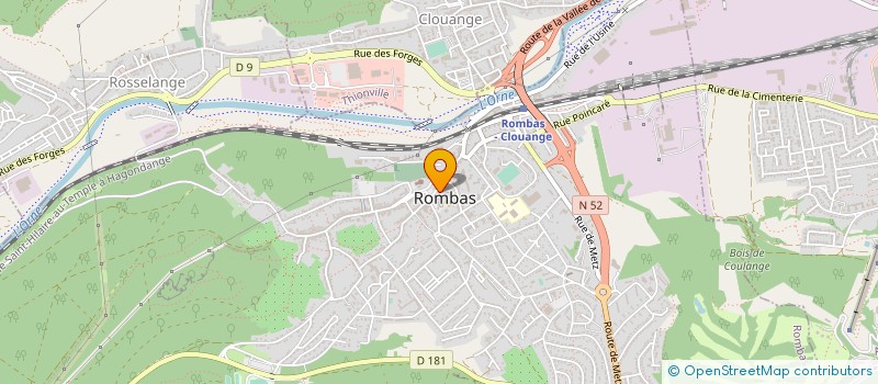 localisation de l'entreprise ASSURANCES LORRAINE COURTAGE  ROMBAS