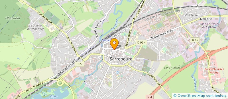 localisation de l'entreprise ASSURANCES MUNTZ ET ASSOCIES  SARREBOURG