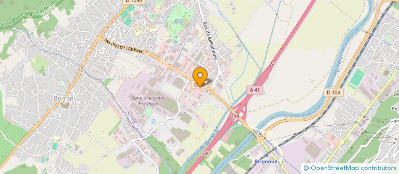 localisation de l'entreprise ASSURANCES P.BOISSON à LA RAVOIRE