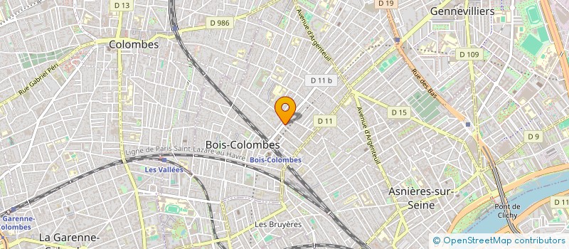 localisation de l'entreprise ASSURANCES PB à BOIS-COLOMBES