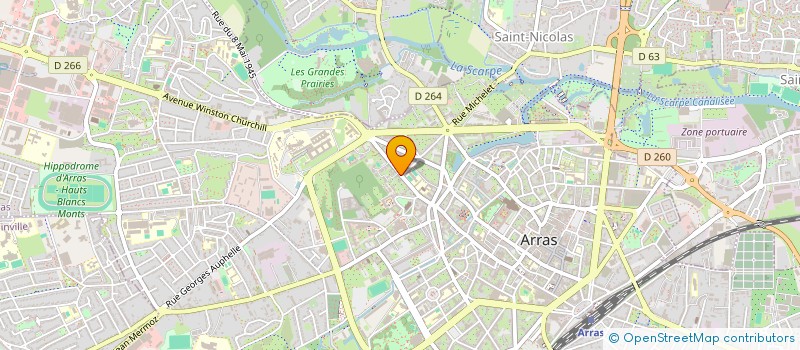 localisation de l'entreprise ASSURANCES RIVAUX à ARRAS