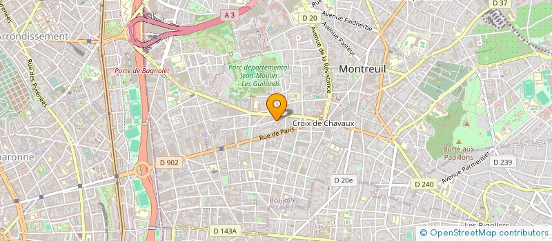 localisation de l'entreprise ASSURANCES SERVICES KOURTAGE  MONTREUIL