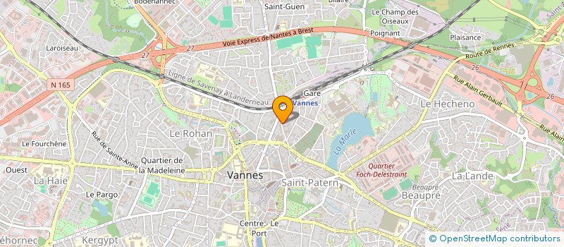 localisation de l'entreprise ASSURANCES TRINIAC ET ASSOCIES à VANNES