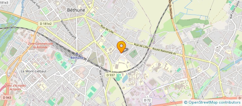 localisation de l'entreprise ASSURANCES VIGREUX à BETHUNE