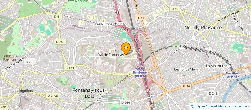 localisation de l'entreprise ASSURANCES W.G.  FONTENAY-SOUS-BOIS