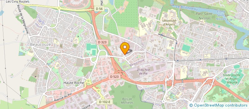 localisation de l'entreprise ASSURECIA  BEAUCOUZE