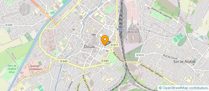 localisation de l'entreprise ASSUREURS CONSEILS à DOUAI