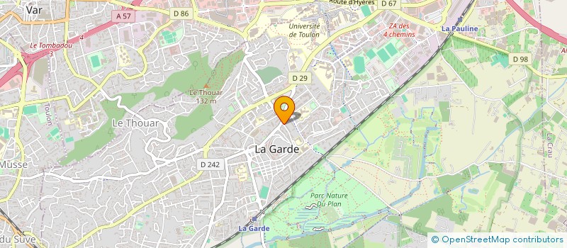 localisation de l'entreprise ASSUREXPERT SUD à LA GARDE
