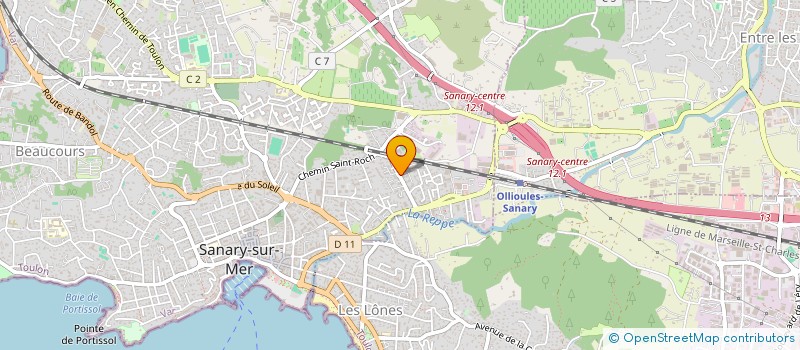localisation de l'entreprise ASSURIMO à SANARY-SUR-MER