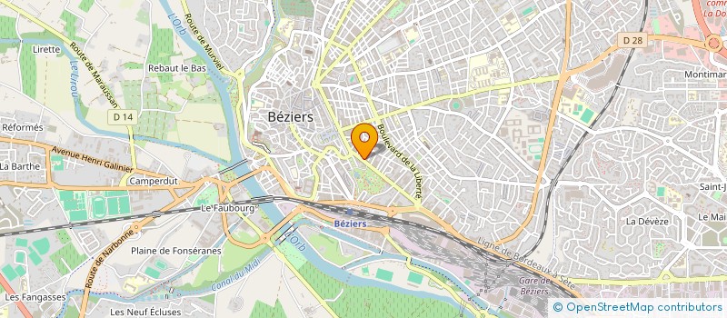 localisation de l'entreprise ASSURISSIM COURTAGE  BEZIERS