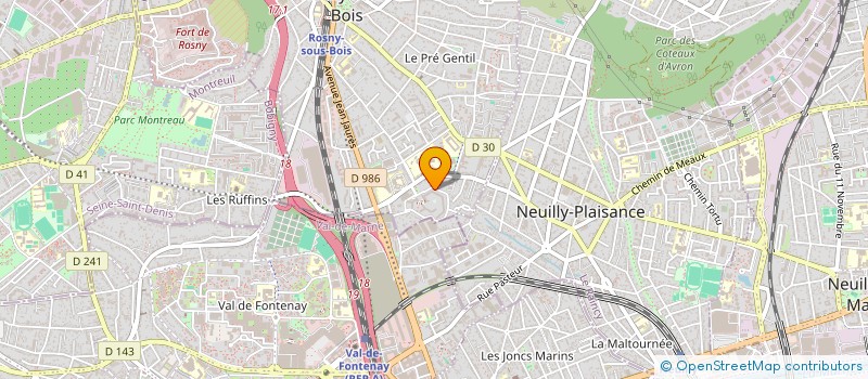 localisation de l'entreprise ASSURVIE à ROSNY-SOUS-BOIS