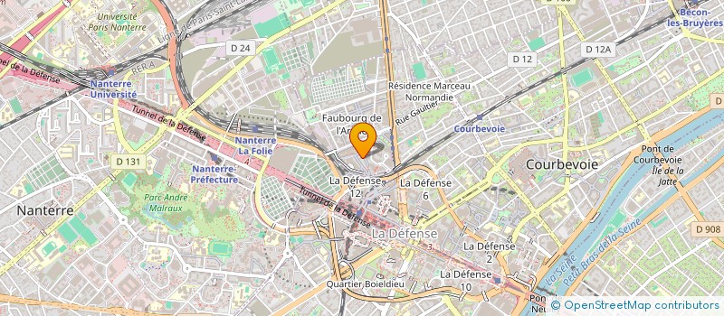 localisation de l'entreprise ASSYSTEM INV à COURBEVOIE