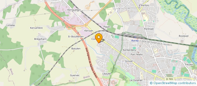 localisation de l'entreprise AST AUTO  BRECH