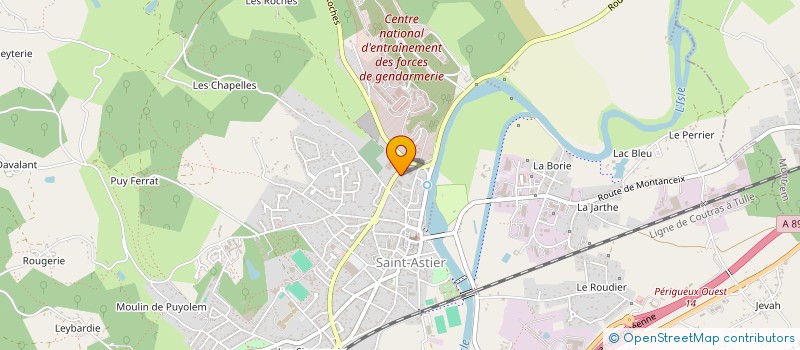 localisation de l'entreprise AST VERT à SAINT-ASTIER
