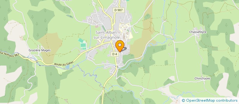 localisation de l'entreprise ASTAFIERIC  SAINT-ALBAN-SUR-LIMAGNOLE