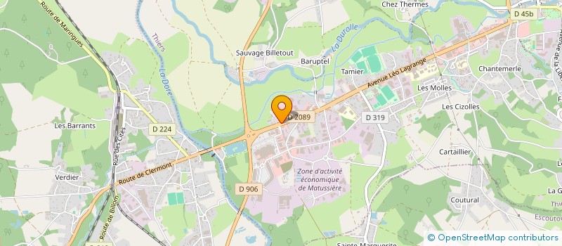 localisation de l'entreprise ASTANCE  THIERS