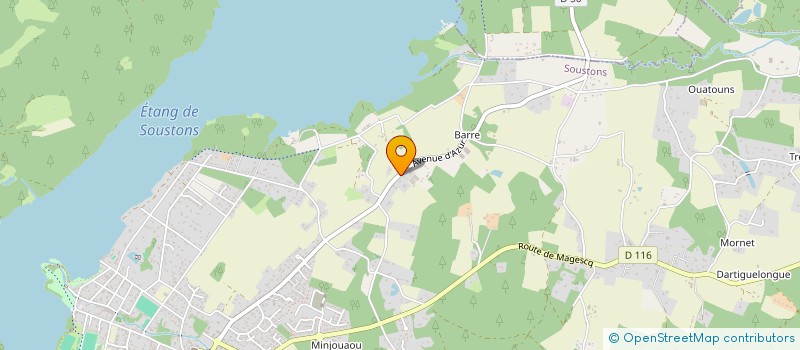 localisation de l'entreprise ASTANG  SOUSTONS