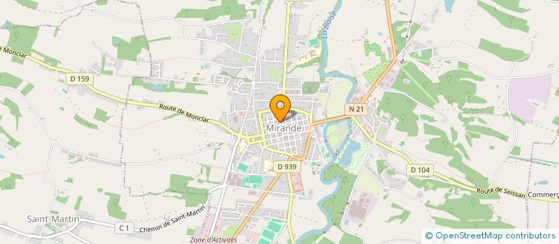 localisation de l'entreprise ASTARAC EN SCENE  MIRANDE