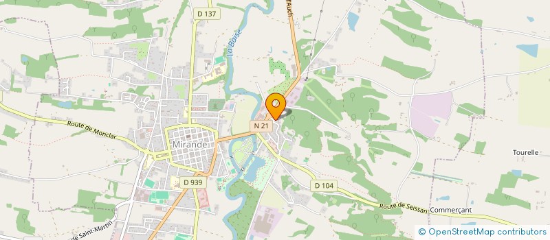 localisation de l'entreprise ASTARAC PISCINES à MIRANDE