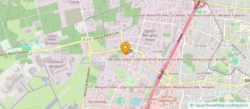 localisation de l'entreprise ASTEC  MERIGNAC