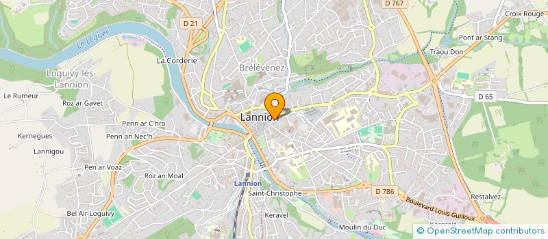 localisation de l'entreprise ASTEC à LANNION