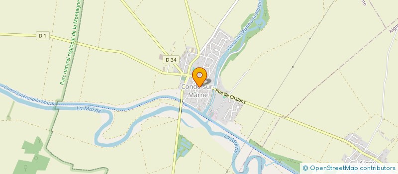 localisation de l'entreprise ASTECA  CONDE-SUR-MARNE