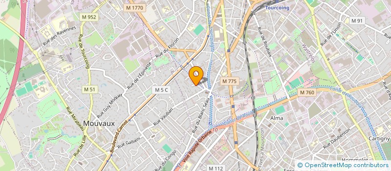 localisation de l'entreprise ASTECQ-IMAGE DE TOURCOING (ASSOCIATION TOURQUENNOISE ELAN CULTURE QUALITE DE VIE)  TOURCOING