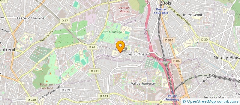 localisation de l'entreprise ASTEK ASSISTANCE TECHN DU SON ET IMAGES à MONTREUIL